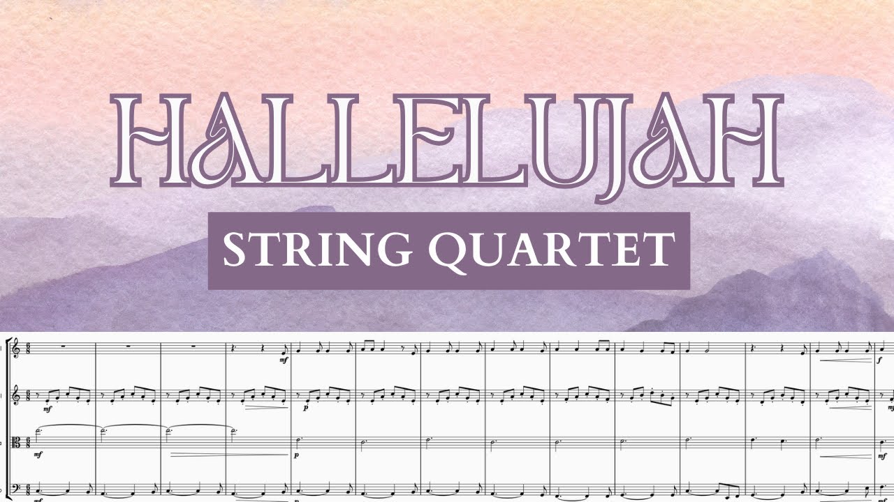 Hallelujah • Leonard Cohen • string quartet sheet music Shrek