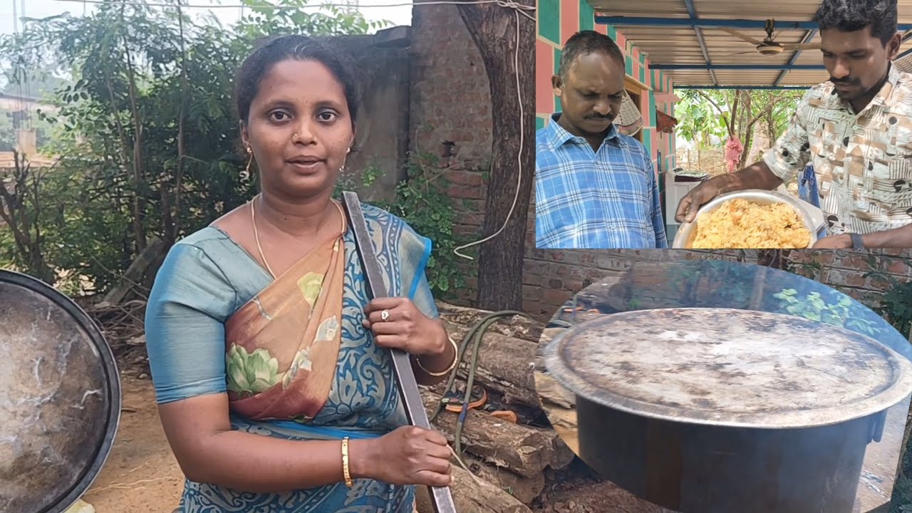 New year కి 40 కిలోల chicken బిర్యానీ చేసాము. | new year special | 40 kg chicken biryani..