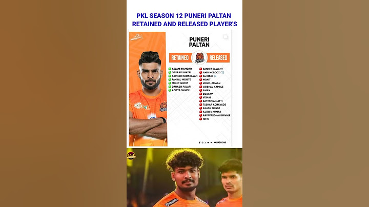 Pkl session 12 puneri Paltan retained and released player's #pkl #viral #shorts