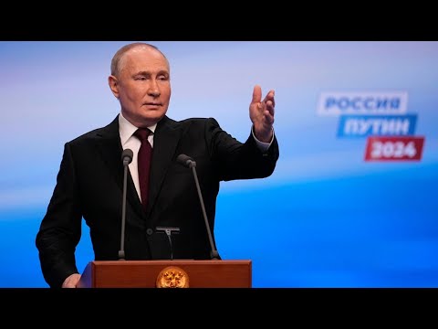 Vladimir Putin speaks to media following election victory