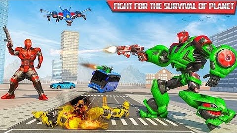 Police Robot Bus Transform Shooting Android Gameplay HD