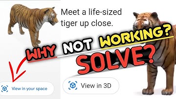 View in your space not working /why Google 3d animals not showing in camera