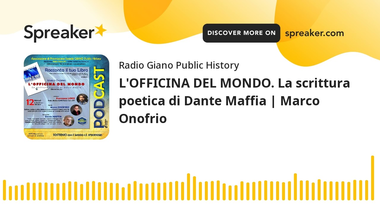 L’OFFICINA DEL MONDO. La scrittura poetica di Dante Maffia | Marco Onofrio