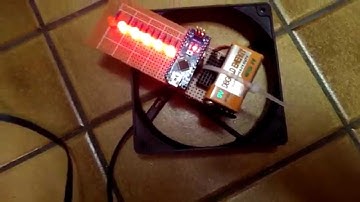 PC Fan POV Display - powered by Arduino Nano V3 - first test