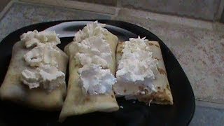 Strawberrry cream cheese crepes