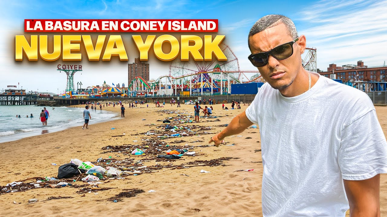 Así se ve la playa más visitada de Nueva York • Coney Island