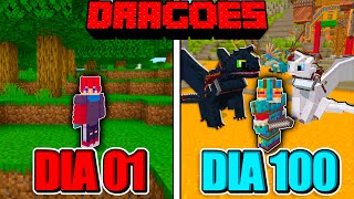 Passei 100 dias no Mundo dos DRAGOES no minecraft