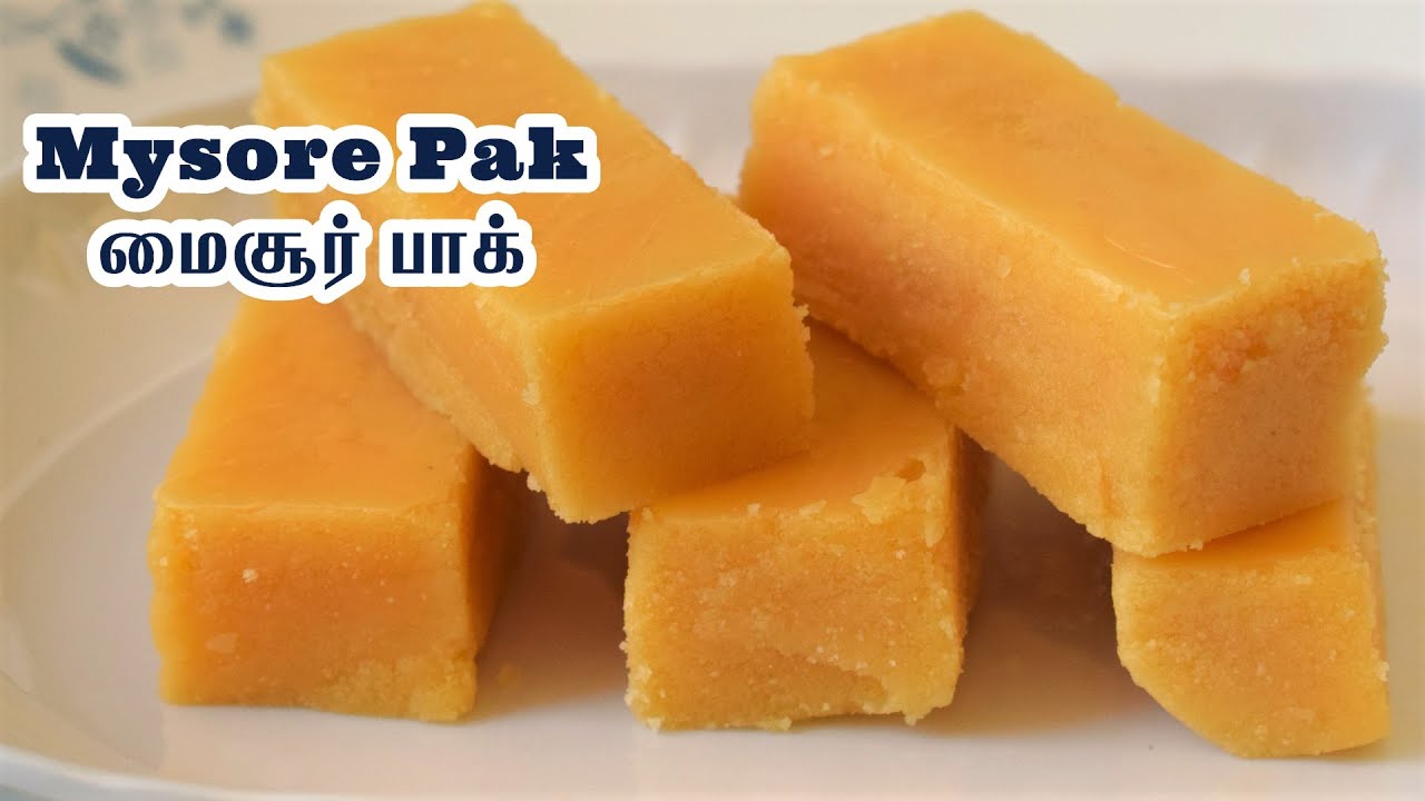 Mysore Pak Recipe in Tamil நெய் மைசூர் பாக் How to Make Ghee Mysore Pak ...