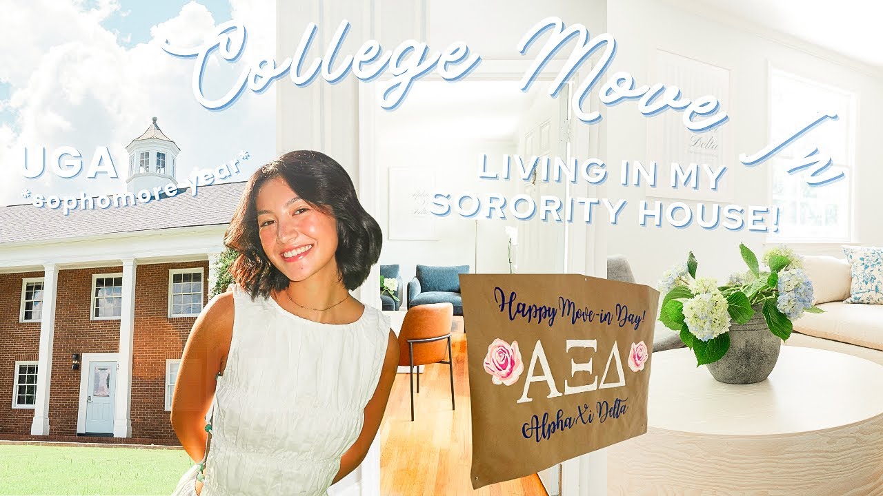 COLLEGE MOVE IN VLOG 2025 | moving into a SORORITY HOUSE!! *sophomore year at uga*