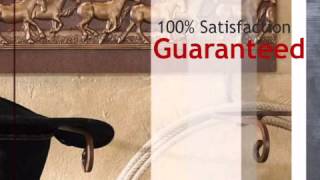 Running Horses Cowboy Hat Rack - lonestarwesterndecor.com