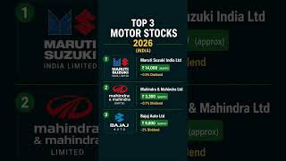 “Top 3 Motor Stocks 2026 🔥”“In stocks me growth aa sakti hai 📈 #stockmarket #shorts”