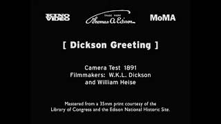 Dickson Greeting (1891)  First Public U.S. Film Screening  #ZigmannMovies