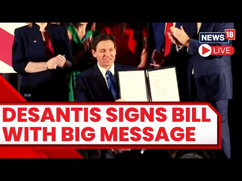 Florida Governor Ron DeSantis Signs Sweeping Anti-ESG Law | Desantis Vs Trump | Desantis Speech LIVE