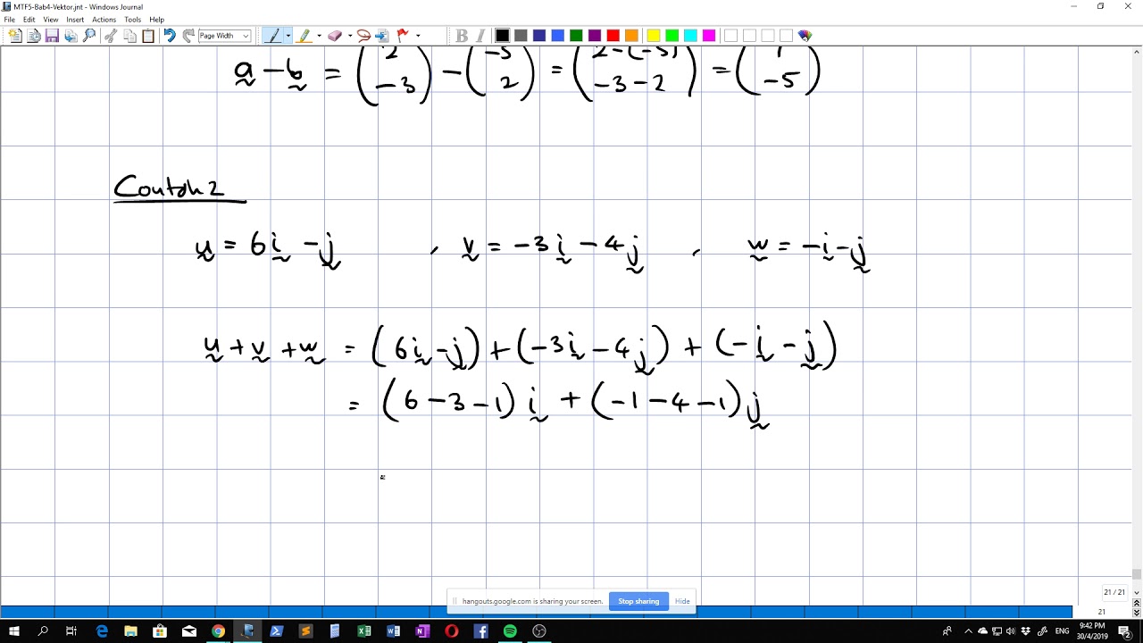 Matematik Tambahan Ting5 Bab4 Vektor Hari 4 Youtube