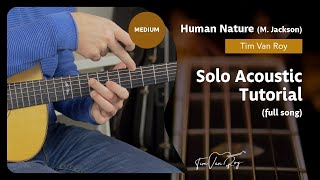 Human Nature Micheal Jackson Solo Acoustic Tutorial
