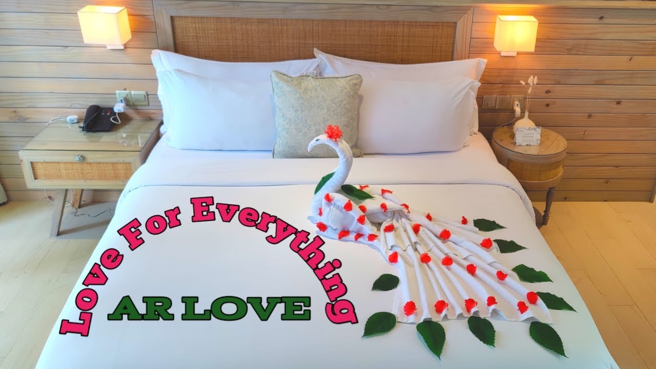 How to make peacock with towels || surprise for wife || AR LOVE