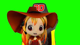 3D NANA ANIME Greenscreen Facerig #Nocopyright