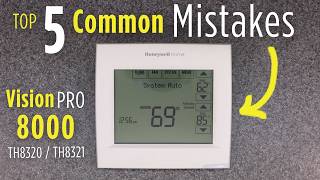 5 Common MISTAKES & Problems SOLVED - Honeywell HOME Vision PRO 8000 Thermostat (TH8320 TH8321)