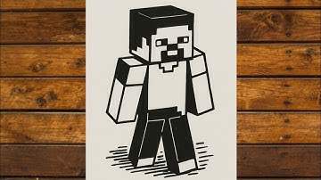 Steve Minecraft drawing || Minecraft character drawing || game drawing easy
