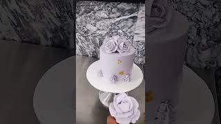 new beautiful purple colour flower cake design shorts new cake art yummy