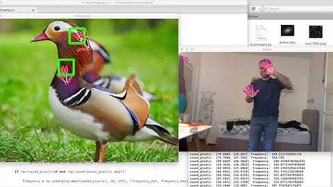Sound from images with python - hands tracking & sound generation