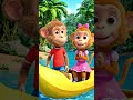 🐵🍌 Bandar & Bandariya's Giant Banana Boat Adventure! 🌸✨ Fun Jungle Story Kids | Pixar Style Cartoon