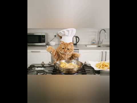 قط طباخ يفجر المطبخ بألذ فنگر قرمشة ولا بالأحلام اكلتك Cat القط الطباخ 