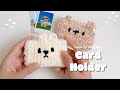 Cute  easy  crochet bear and rabbit card holder   