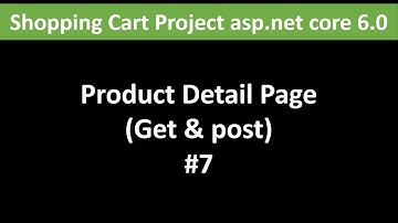 ASP.NET CORE 6.0 :  Shopping Cart Project Full Course -7