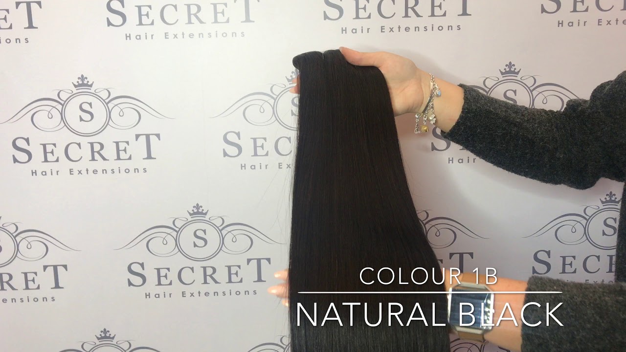 Secret Hair Extensions Colour 1B Natural Black YouTube