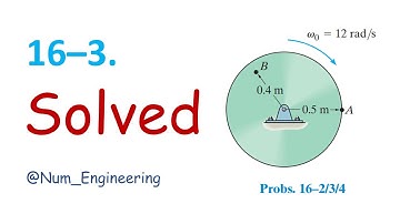16–3. The disk is originally rotating at v0 = 12 rad/s. | Engineering Mechanics