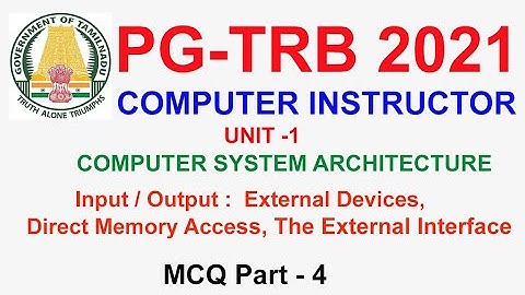 PG TRB Computer Instructor 💥UNIT 1 COMPUTER SYSTEM ARCHITECTURE PART 4 | WELFARE TAMIL