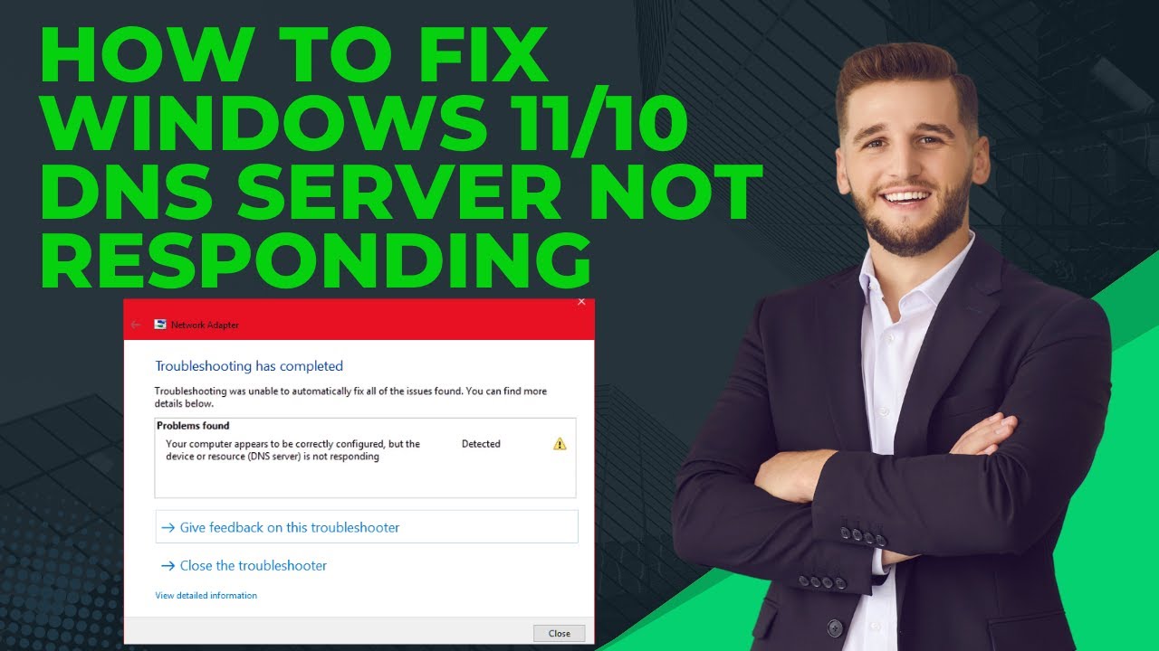 How To Fix Windows 11/10 DNS Server Not Responding - YouTube
