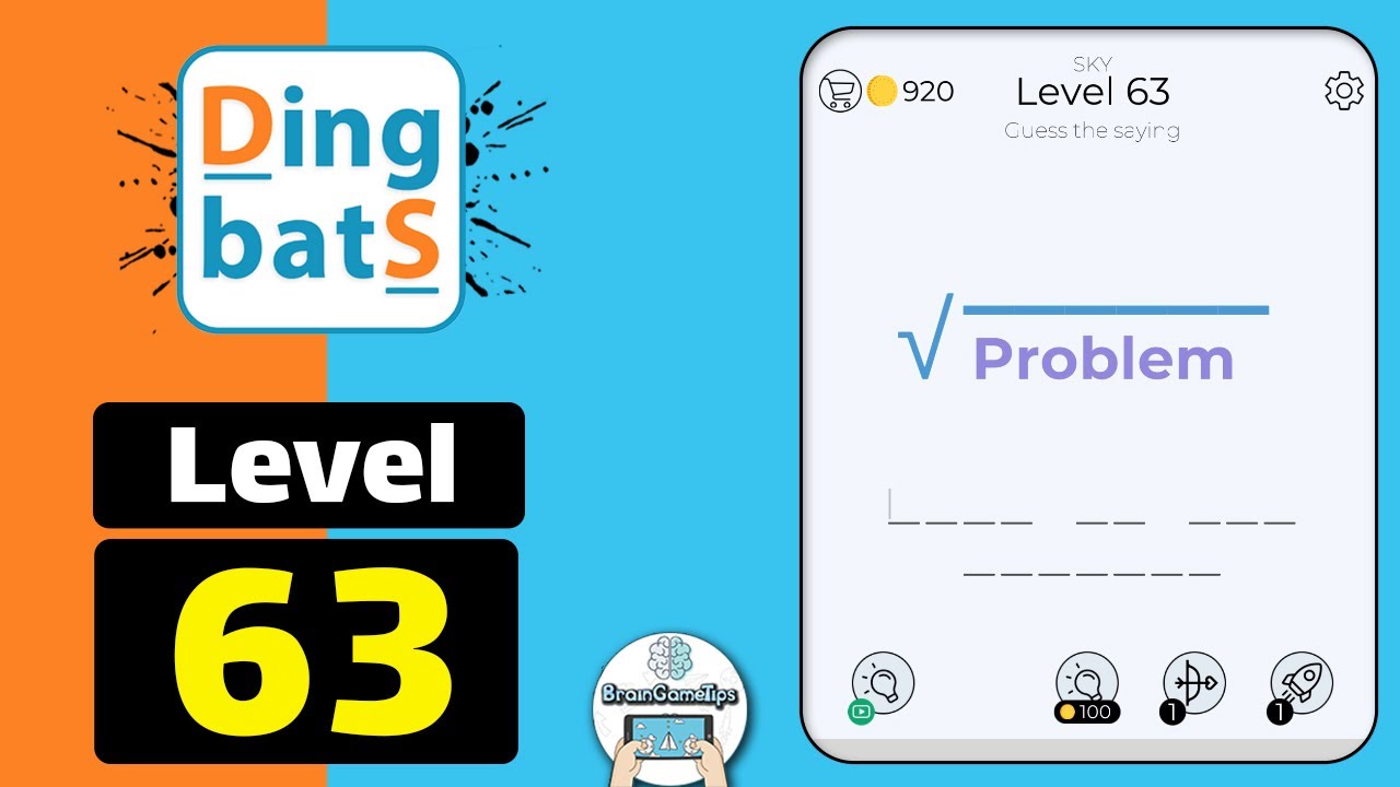 Dingbats Level 63 Problem Walkthrough Youtube