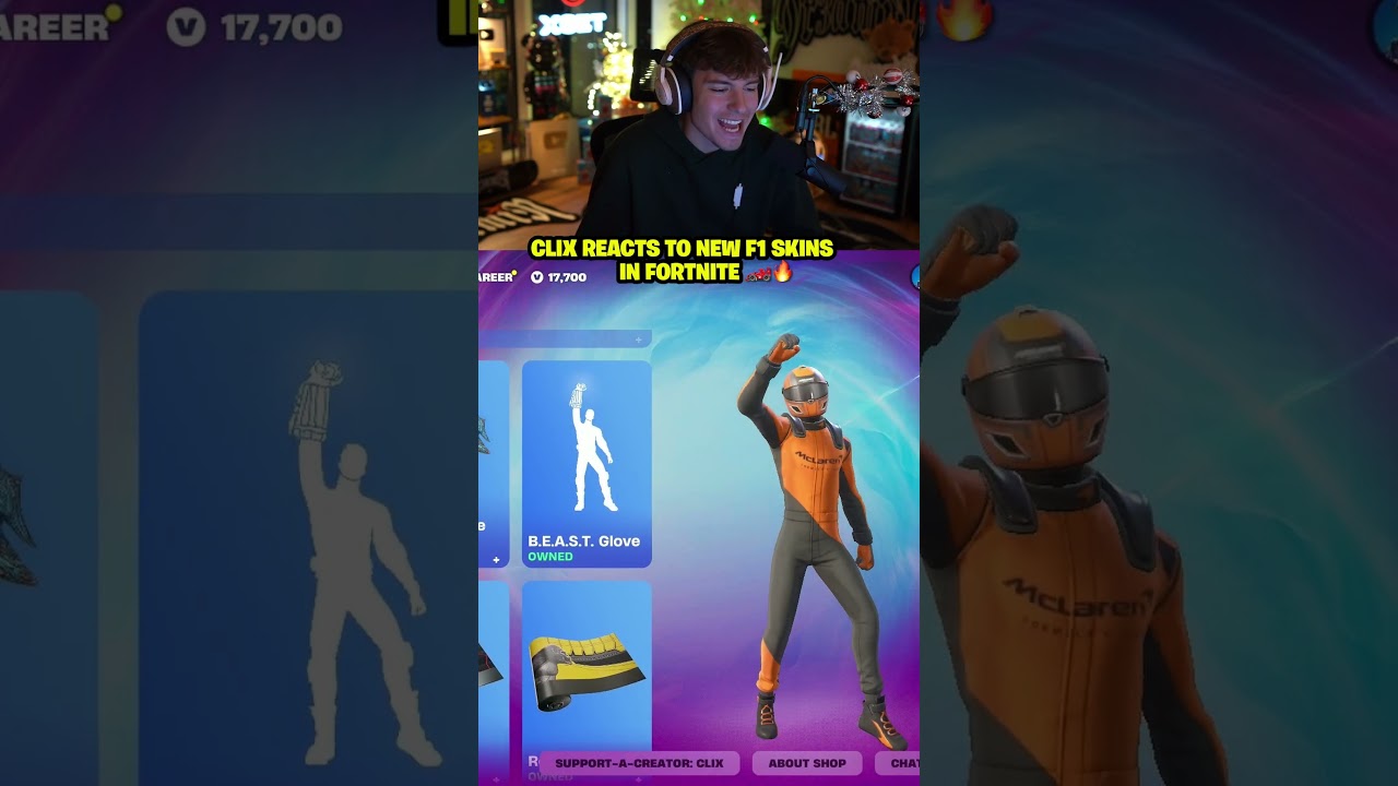 Clix REACTS to NEW F1 skins in Fortnite 🏎️🔥