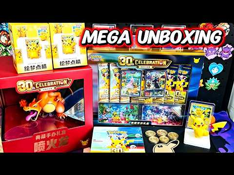 30th Celebrations Mega Unboxing | Simplified Chinese Pokemon - YouTube