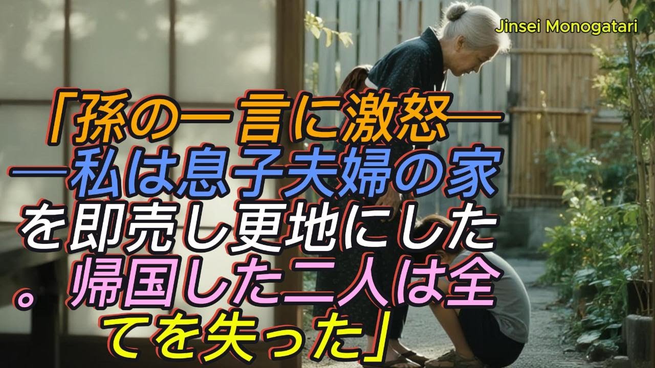 「孫の『パパとママは海外旅行に行く』の一言で激怒──私が息子夫婦の家を即座に売却し更地にした夜、帰国した二人は全てを失った」