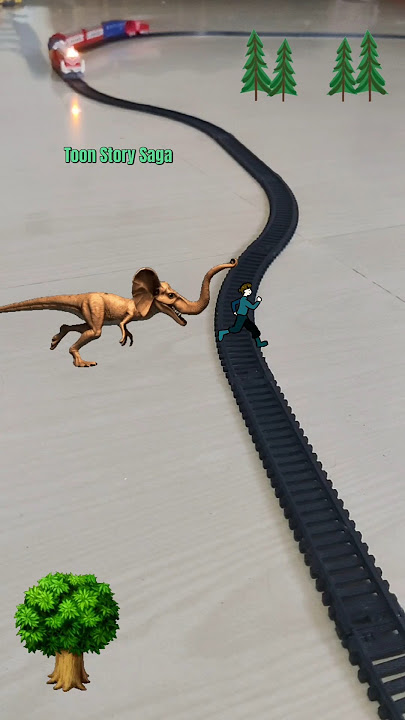 Monster Elephant is following the woman and the train is approaching fast | Elephant Dinosaur Videos