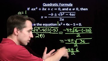 Art of Problem Solving: Using the Quadratic Formula Part 1