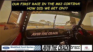 How did our Mk2 Cortina race car get on in its first race in the Modified Ford Series at Silverstone
