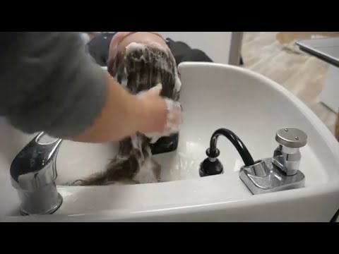 ASMR Hair Washing/Shampooing, Hair Sectioning, Combing, & Toning Pt. 2