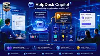 Building an Event-Driven AI HelpDesk on Azure (with Zero API Keys)