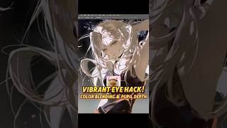 Easy Vibrant Eye Rendering Trick! | Step-by-Step Digital Art Tutori #digitalart #howtodraw #shorts