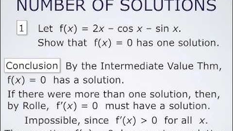 Solved Problems on Rolle