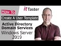 How To Create A User Template In Active Directory - Windows Server 2019