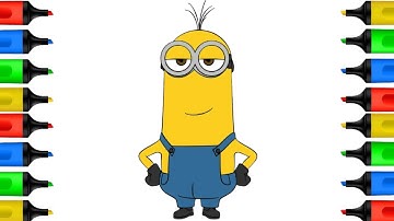 How to Draw A Minion | Kevin | Step by Step | Drawing Tutorial