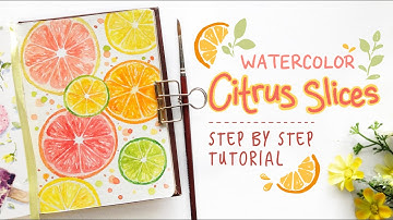 BEGINNER Watercolor Tutorial: CITRUS SLICES