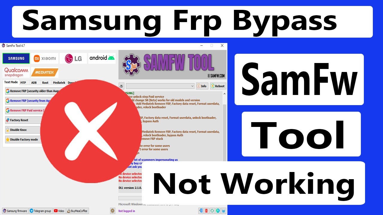 SamFW FRP Tool v4.7.1 Download 2023 [One-Click Samsung FRP Bypass]