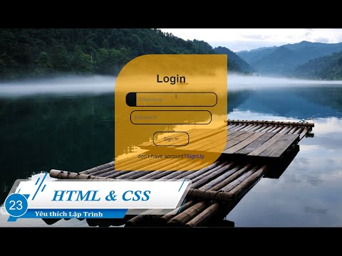Form Login Page thêm hiệu ứng Hover sử dụng CSS | HTML & CSS