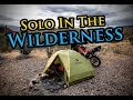 Solo Motorcycle Camping Alone In Desert Wilderness || Honda XR650L Dual Sport